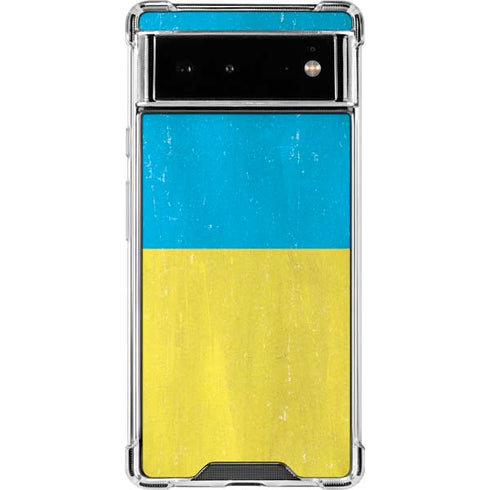 Ukraine Flag Distressed Google Pixel 6 Clear Case